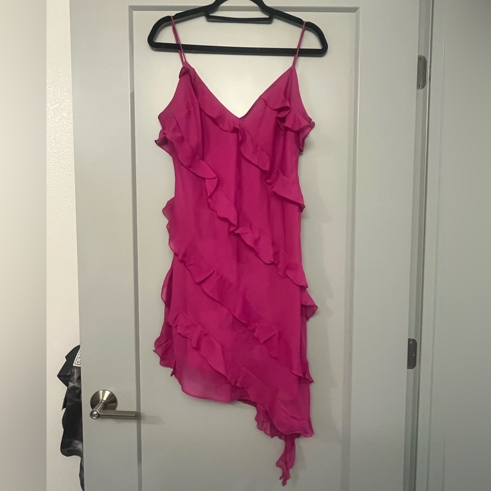 Abercrombie & Fitch Fuchsia Asymmetrical Dress